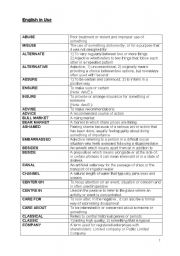 English Worksheet: Use of English: Confusable Words