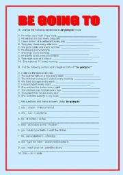 English Worksheet: BE GOING TO