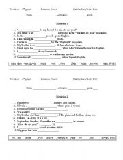 English Worksheet: Dictation