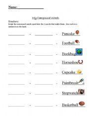 English Worksheet: My Compound Words