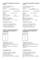 English worksheet: Bizarre Love triangle 