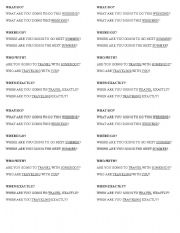 English Worksheet: speaking going to