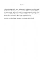 English Worksheet: Abstract