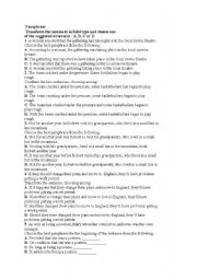 English worksheet: mixed exercises