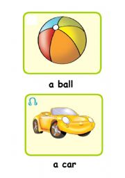 toys flashcards editable