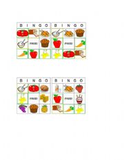 English worksheet: Bingo food