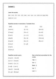 English worksheet: Lesson 1