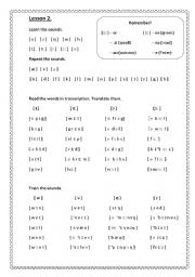 English worksheet: Lesson 2