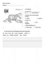 English Worksheet: Toy story activity