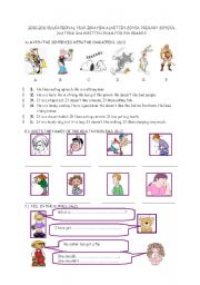 English Worksheet: 2nd term 2nd exam 5th grades