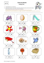 English Worksheet: I Know My Phonics: Ending Sounds 6/12