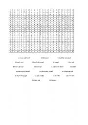 English Worksheet:  imperative crossword puzzle