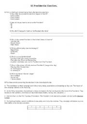 English Worksheet: US Presidential Elections