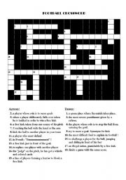 Crosswords on football (soccer)