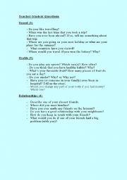 English Worksheet: Oral exam topic questions 