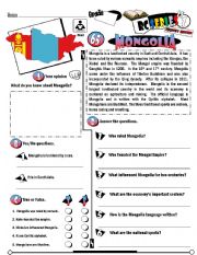 English Worksheet: RC Series_Level 01_Country Edition_65 Mongolia (Fully Editable + Key)