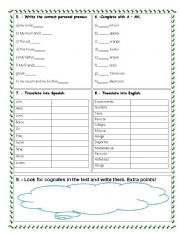 English worksheet: my friends