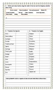 English worksheet: cultural elements