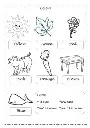 English Worksheet: Colors