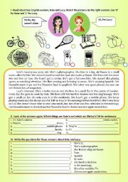 English Worksheet: Present Simple+Daily Routine+Possessive Case+Vocabulary+Question Words