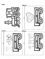 English Worksheet: MOMS TRAIN- CARD