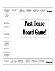 English Worksheet: Past Tense Board Game (intermediate)