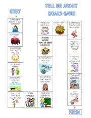 English Worksheet: Tell me about ... board game