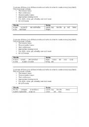 English worksheet: writing or speaking activity