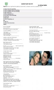 English Worksheet: I haven´t met yet