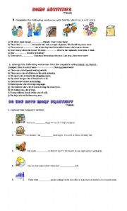 English Worksheet: quantifiers many / much