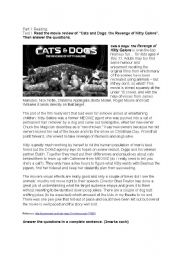 English Worksheet: Cats and Dogs