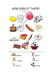 English Worksheet: How does it taste?