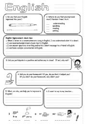self evaluation page for students