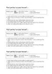 English worksheet: Past Simple or Past Perfect Tense