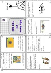 English Worksheet: Why Anansi has thin legs