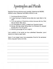 English Worksheet: English Grammar