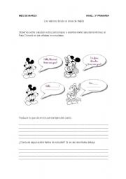 English Worksheet: Greeting 