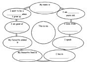 English Worksheet: All about me worksheet