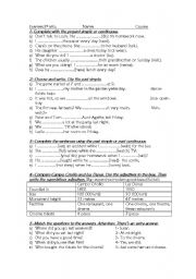 English Worksheet: Tense of verbs- Present and past