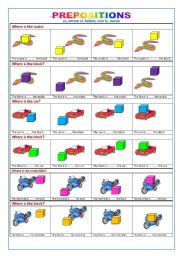 English Worksheet: PREPOSITIONS 