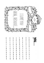 English Worksheet: Mothers Day Card 
