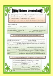 English Worksheet: Sleeping Beauty ... not exactly!