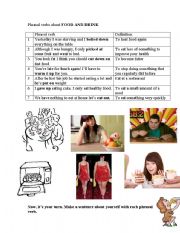 English Worksheet: Phrasal Verb - Food and Drink