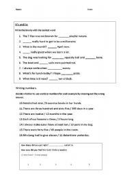 English worksheet: Literacy worksheet