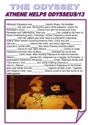 THE ODYSSEY/ATHENE HELPS ODYSSEUS/13/SIMPLE PAST