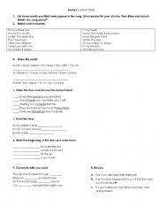 English Worksheet: Learning with Songs - Lucky by Jason Marz
