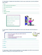 English Worksheet: TARGET CONTENT: OPERATIONS OF ELECTRICAL EQUIPMENT (PART 3).