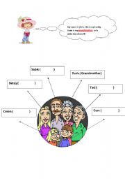 English worksheet: family