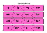 4 syllable words puzzles