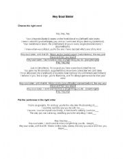 English worksheet: Song Worksheet 